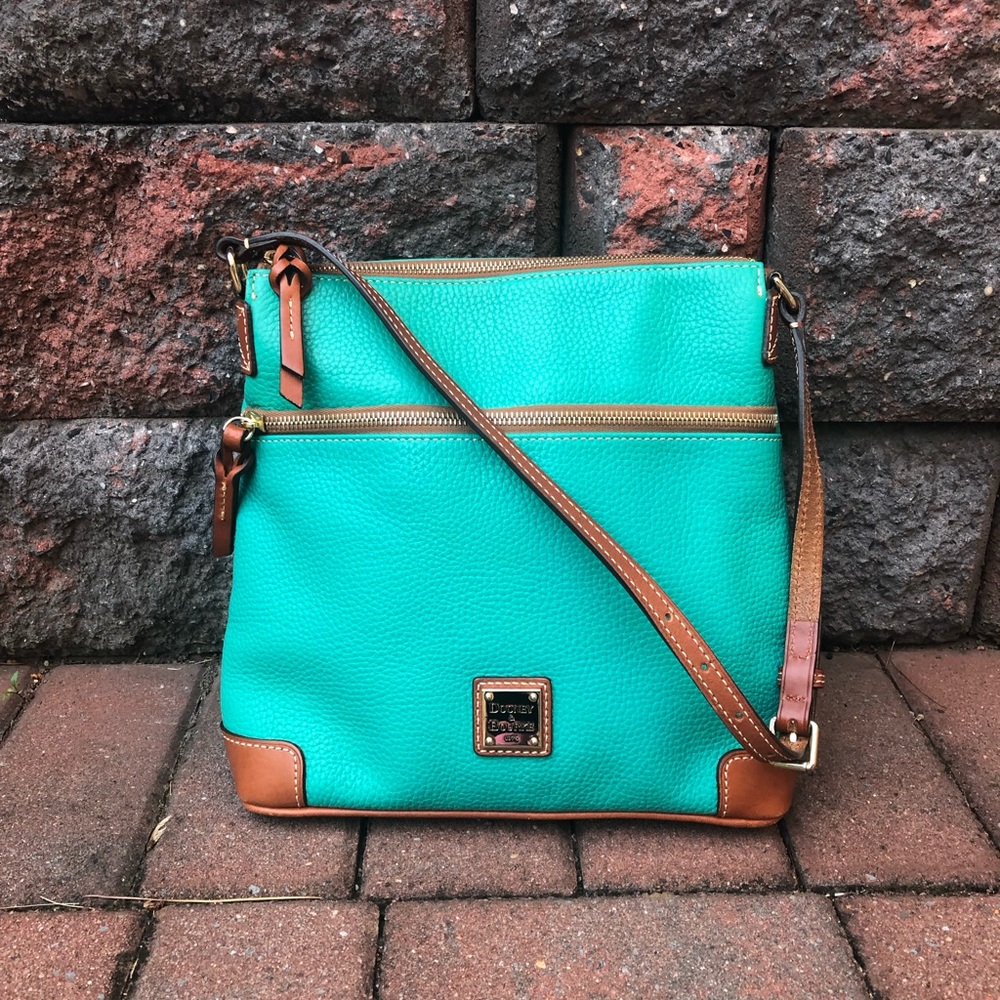 Dooney & Bourke Pebble Grain Leather Shoulder Bag Teal Green NEW *READ* Party